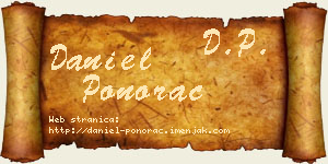 Daniel Ponorac vizit kartica